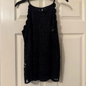 Black Lace Sleeveless Top